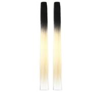 2 pezzi di capelli colorati con sfumature sfumate, fermagli for capelli decorativi invisibili for lo styling Y2K, pezzo di parrucca decorativa for uso quotidiano di Cosplay Lolita(Black-gold)