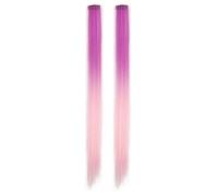 2 pezzi di capelli colorati con sfumature sfumate, fermagli for capelli decorativi invisibili for lo styling Y2K, pezzo di parrucca decorativa for uso quotidiano di Cosplay Lolita(Light purple-light p