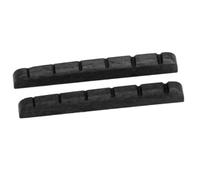 2 pezzi di capotasto per chitarra elettrica, dado in osso per chitarra pre-intaglio con corde da 42 mm, capotasto in osso puro per basso elettrico chitarra classica acustica (Black)