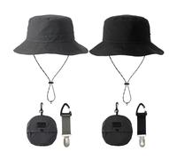 2 Pezzi Di Cappelli, 2 Pezzi Di Clip, Cappelli Pieghevoli Per La Protezione Solare, Cappelli Da Trekking Di Personalità Alla Moda, Comode Clip Per Cappelli, Clip Per Borse, Forniture Di Viaggio.