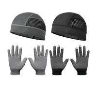 2 Pezzi Di Cappelli E 2 Pezzi Di Guanti, Caschi Foderati Con Tappi In Rete, Tappi Da Ciclismo Traspiranti, Assorbenti Dal Sudore E Ad Asciugatura Rapida, Adatti Per Biciclette E Motocicli.