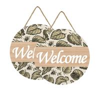 2 pezzi di cartello di benvenuto per porta d'ingresso, cartello da appendere a