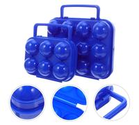 2 pezzi di cartone per uova in plastica impilabile da 6 e 12 griglie, custodia