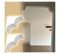 2 Pezzi Di Cartongesso Precurvato Per Porta Interna Fai Da Te Resistente Per Angoli/parete, Kit Arcos Porta Verniciabile Decorazione Con Finiture Curve, Bianco(35x35x24cm)