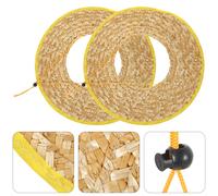 2 pezzi di casco di paglia parasole cappello rigido parasole casco di paglia