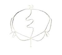 2 pezzi di catena for la testa della sposa con cristalli scintillanti, copricapo da sposa, fascia for capelli, accessori da sposa for la fronte, for donne, for matrimonio (oro)(Gold)