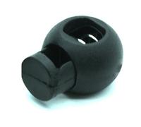 2 pezzi di cavi a molla di plastica, blocchi in pizzo in pizzo dei clip del cordone del cordone del cavo della scarpa regolabili a cavo cordero, tratto singolo di un foro singolo, (NERO)