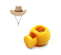 2 pezzi di cavi a molla di plastica, blocchi in pizzo in pizzo dei clip del cordone del cordone del cavo della scarpa regolabili a cavo cordero, tratto singolo di un foro singolo, (Giallo dorato)