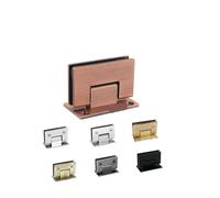 2 pezzi di cerniera for porta in vetro for box doccia in acciaio inossidabile spazzolato, 180, 90, 135 gradi, morsetto for cancello da bagno per bagno, porta della doccia(Red Copper,90 Degress)
