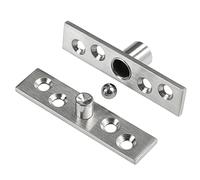 2 Pezzi di Cerniere per Porta a 360°, in Acciaio Inox, Girevoli, per Porta Nascosta, a Bilanciere Centrale, Cerniere Basculanti, 100mm x 23,7mm (L100（2PZ）)