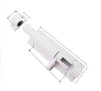 2 pezzi di chiavistello a barilotto da 2/3/4/5/6/8 pollici in lega alluminio for serratura sicurezza for porta domestica Per Porte(WHITE,2 inch)