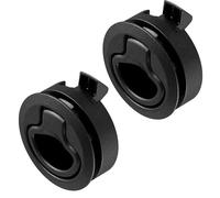 2 pezzi di chiavistello a scomparsa for la spedizione, serratura for cabina in lega di zinco, utilizzata for armadietti di coperta e porte delle stanze (nero)(Black,Small)