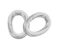 2 pezzi di chiusura per accorciare la collana: chiusura a molla in argento -