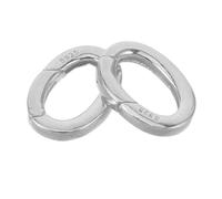 2 pezzi di chiusura per accorciare la collana: chiusura a molla in argento -