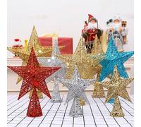 2 pezzi di Christmas Pentagram di Natale Star Tree Star Art Ornament Party Prop