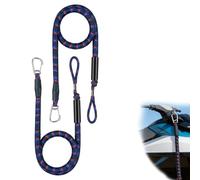 2 pezzi di cima da ormeggio Bungee Dock, 1,2-1,68 m, con moschettone in acciaio inossidabile 316, doppiamente intrecciata, per kayak, barche, marine, ponti galleggianti, veicoli acquatici