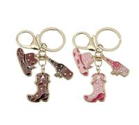 2 Pezzi Di Ciondoli Per Stivali Da Cowboy Occidentale, Portachiavi Creativi E Personalizzati, Trailer Di Borsa Alla Moda E Regalo Fun Girl.