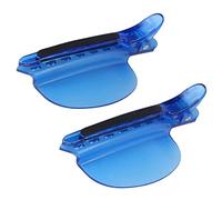 2 pezzi di clip per capelli professionali divisori resistenti al calore isolamento blu per le estensioni della parrucca domestica