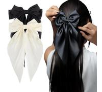 2 pezzi di clip per fiocchi per capelli ChicTresses® bianco e nero per donna ...