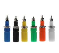 2 pezzi di collegamento JACK for altoparlante 4 mm connettore sonda di prova a banana(Red)