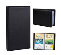 2 Pezzi Di Collezione Di Biglietti Da Visita In Pelle Nera, Clip Di Archiviazione Di Carte Multifunzione, Libro Di Stoccaggio Di Sacchetti Di Carta Riutilizzabile E Comodo.