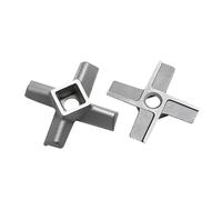 2 pezzi di coltello for tritacarne in acciaio inossidabile, lama for n. 5 compatibile con Philips HR2526 HR 2708 2714 2721 2728, ricambio for elettrodomestici da cucina