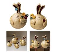 2 pezzi di coniglio creativo sculture decorazioni per la casa statua in