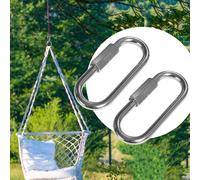2 pezzi di connettore a catena a maglie rapide leggero per campeggio cortile