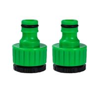 2 pezzi di connettori per rubinetti da giardino, Amig - Adattatore e riduttore per connettori per tubi flessibili | 1/2“ e 3/4” | Connessione rapida e facile per tubi dell'acqua (Green)