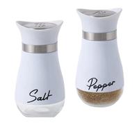 2 pezzi di contenitori in vetro for spezie, contenitori for spezie, contenitori for condimenti, contenitori for sale e pepe, contenitori for utensili da cucina(2pcs white)