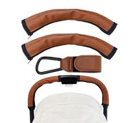 2 Pezzi Di Copertura Del Bracciolo E 1 Gancio, Custodia Protettiva Per La Maniglia Del Passeggino, Accessori Per La Maniglia In Pelle Resistente, Copertura Protettiva Del Bracciolo Rimovibile.