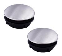 2 pezzi di copertura per foro di armatura da cucina da 35 mm in acciaio inossidabile per lavello, piastra perforata, tappo, copertura, tappo metallico per diametro da 2,4 cm a 3 cm (35 mm corto).