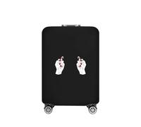 2 pezzi di coperture for bagagli, for valigie, modelli divertenti da viaggio, accessori, custodia protettiva for trolley per Bagagli(Black L,S)