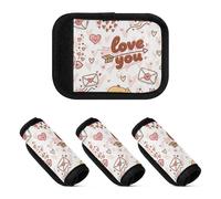 2 pezzi di coperture protettive per maniglie dei bagagli per borse zaini bagagli, Cupido ti amo scarabocchiare, one sizex2