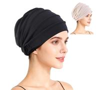 2 pezzi di copricapi per chemioterapia da donna, turbanti per donne in morbido cotone elastico, sciarpa per la testa per chemioterapia, copricapi traspiranti per chemioterapia adatti per alopecia e