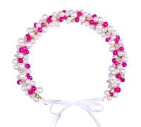 2 pezzi di copricapo da sposa in cristallo for capelli donna, accessori for for matrimonio per Capelli da Sposa(Rose Red)