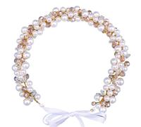 2 pezzi di copricapo da sposa in cristallo for capelli donna, accessori for for matrimonio per Capelli da Sposa(Gold)