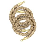 2 Pezzi di Corda divisoria Intrecciata Spessa da 0,6 m (2 Piedi) per Il Controllo della Folla e la Gestione delle Code - Ideale per Eventi e luoghi pubblici