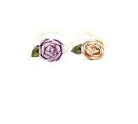 2 pezzi di corda for capelli con fiore di camelia, elegante cerchio for capelli floreale for donna, elegante accessorio for la testa for tutte le occasioni(Mixed color)