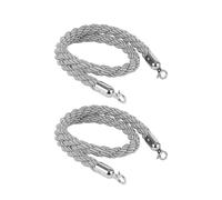 2 pezzi di corda sostegno in canapa intrecciata for divisorio coda, barriera sicurezza in, in(Grey/Silver,215cm)