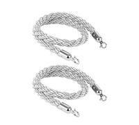 2 pezzi di corda sostegno in canapa intrecciata for divisorio coda, barriera sicurezza in, in(Silver/Silver,185cm)