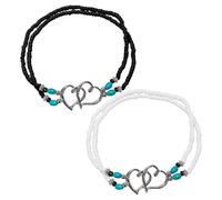 2 Pezzi di Corpi d'Amore, Stili di Gioielli in Stile Boho, Gioielli Semplici E Versatili, Gioielli alla Moda E Personalizzata E Accessori per Donne.