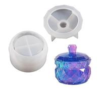 2 Pezzi Di Cristallo Resina Epossidica Scatola Di Immagazzinaggio Silicone A Mano Accessori Per Fare A Mano Di Stampi Di Posacenere