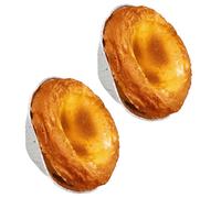 2 pezzi di crostata di uova artificiali modelli realistici ornamenti di