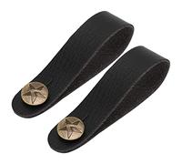 2 Pezzi di Cuoio Dell'unità di Elaborazione della Paletta della Cinghia della Cinghia della Cinghia della Cinghia del Collo della Chitarra Dell'adattatore della Paletta del Pulsante Retro per L'ukulel