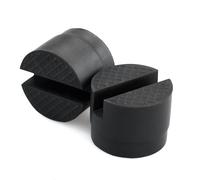 2 pezzi di cuscinetti in gomma per cric, blocchi di supporto universali per cric, protezione per officina, per sollevamento, cric, fai da te (nero, 48 mm)