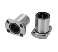 2 pezzi di cuscinetto lineare a flangia, basso carico operativo, rotazione, cuscinetto a contatto puntiforme per moto lineare per macchinari CNC con struttura in acciaio ad