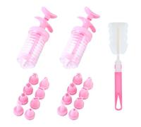 2 Pezzi Di Decoratori Con 8 Pezzi Di Teste Di Ricambio E 1 Pezzo Di Spazzola Per Bottiglia, Accessori Da Forno, Decoratori Di Plastica, Strumenti Da Cucina, Strumenti Di Decorazione Della Torta