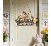 2 pezzi di decorazioni pasquali primaverili per interni ed esterni per porta