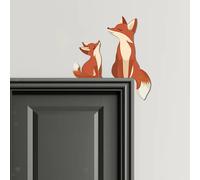 2 pezzi di decorazioni per angoli delle porte a forma di volpe per